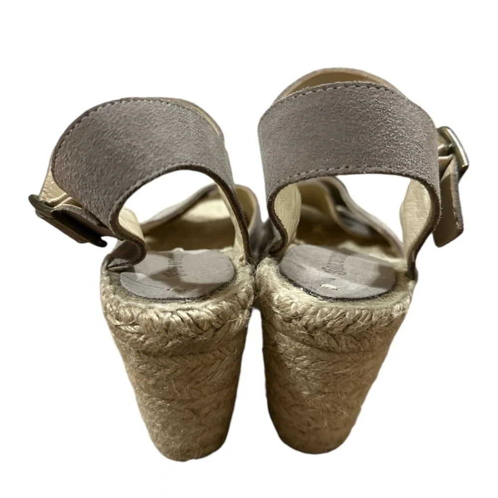 EUC - Soludos Suede Espadrilles Wedges - Size 9